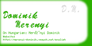 dominik merenyi business card